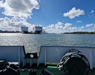 von der Fhre sehen wir die Fhren der DFDS fr die Tour nach Kiel