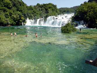 an der Badestelle am Skradinski buk